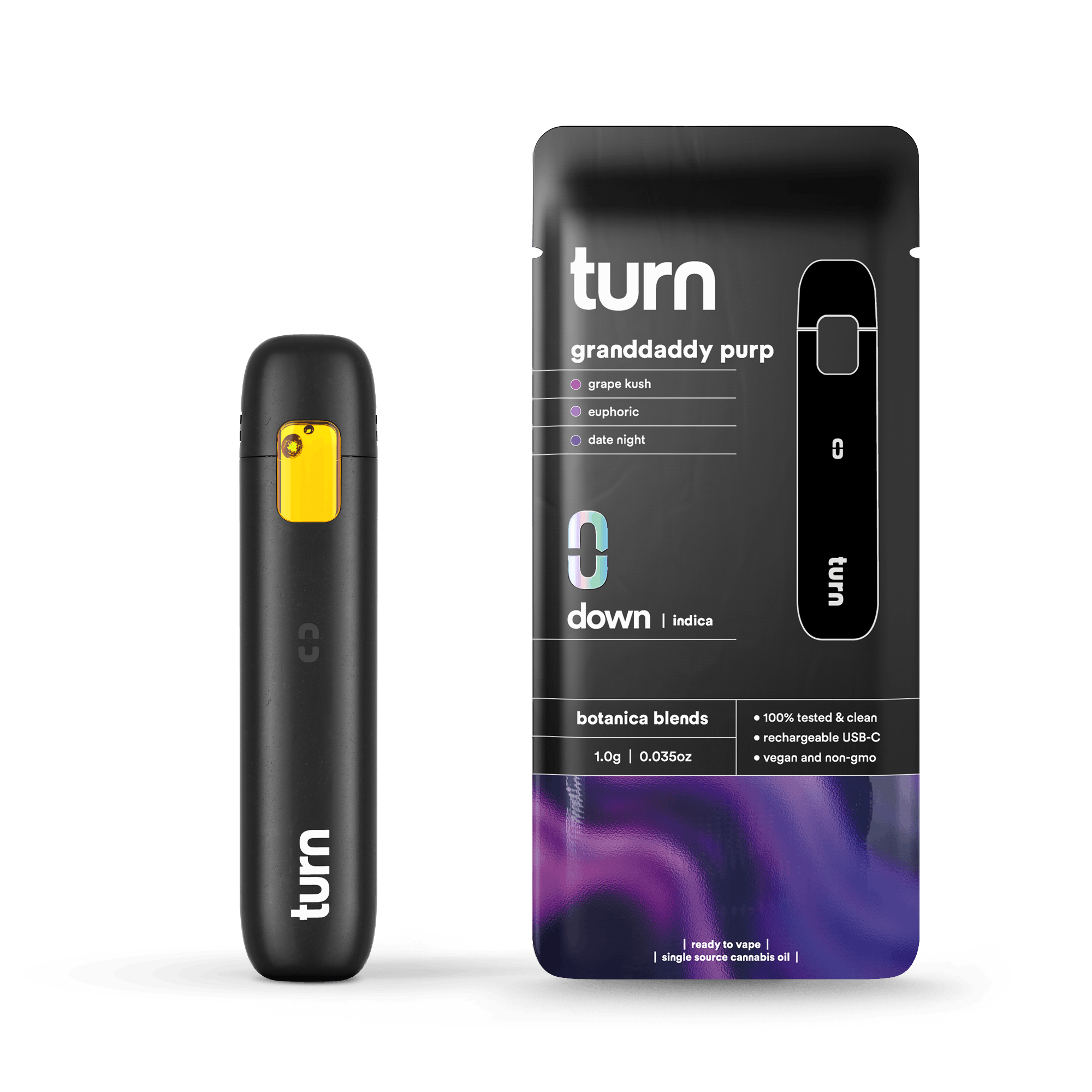 Turn | Granddaddy Purple | Disposable Vape