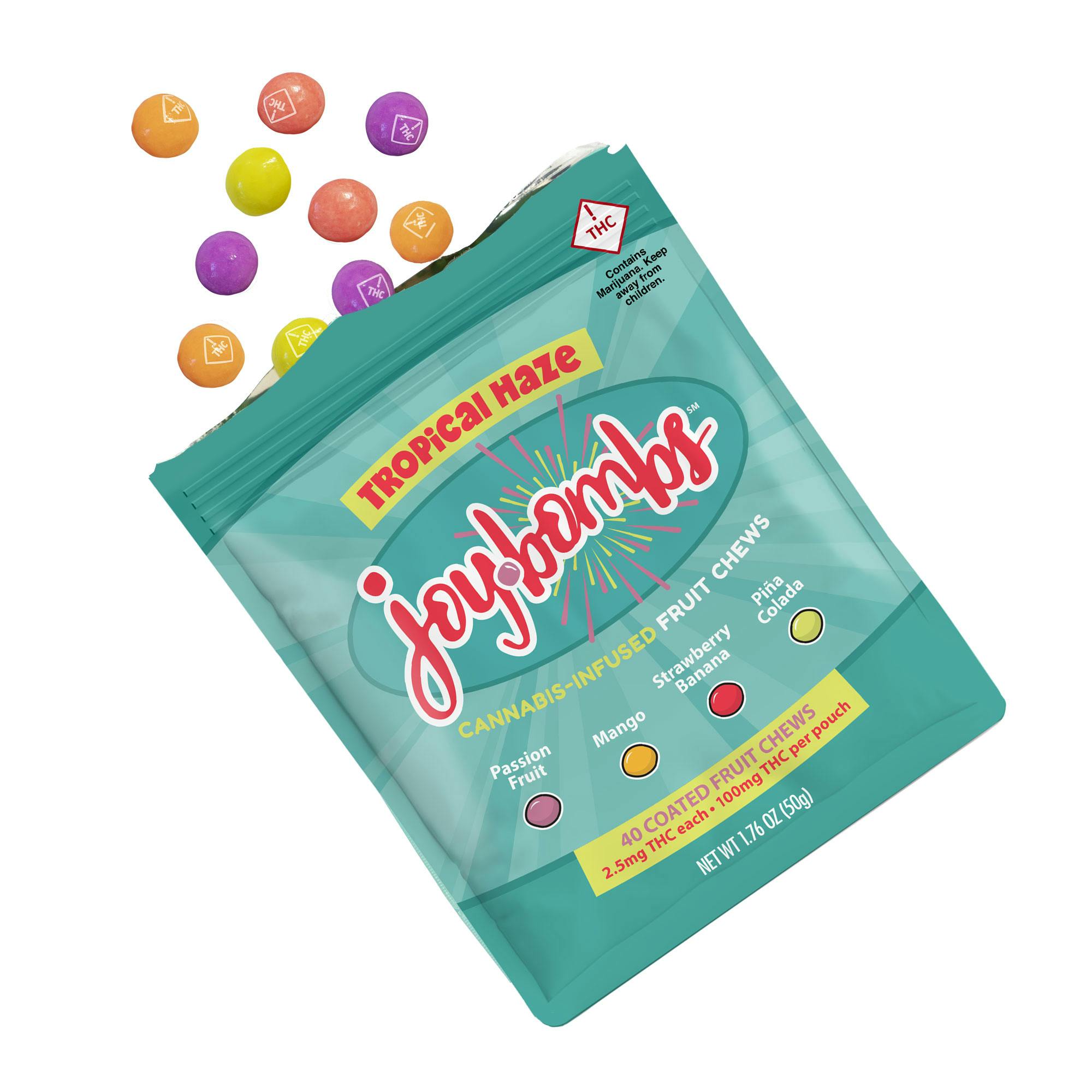 Photo of Joy Bombs Tropical Haze (40pk / 100mg THC)
