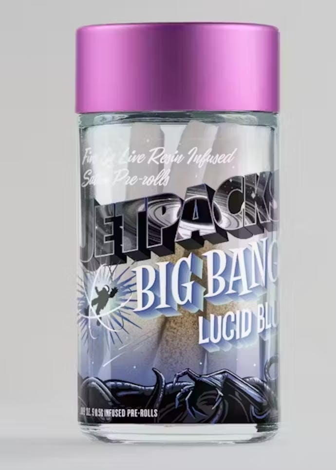 Jetpack | Lucid Blue | Big Bang Infused Preroll | 5PK