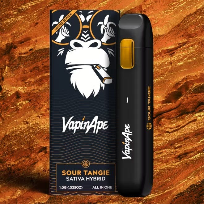 Product: VapinApe | Sour Tangie Full-Spectrum Disposable All-in-One Cartridge | 1g