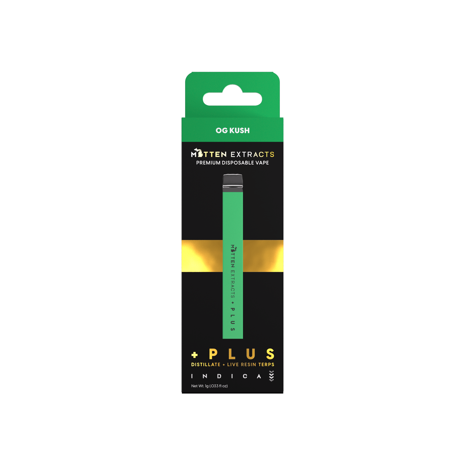 1g Live Resin Disposable Vape with Straw Tip- KUSH MINTZ by Jeeter