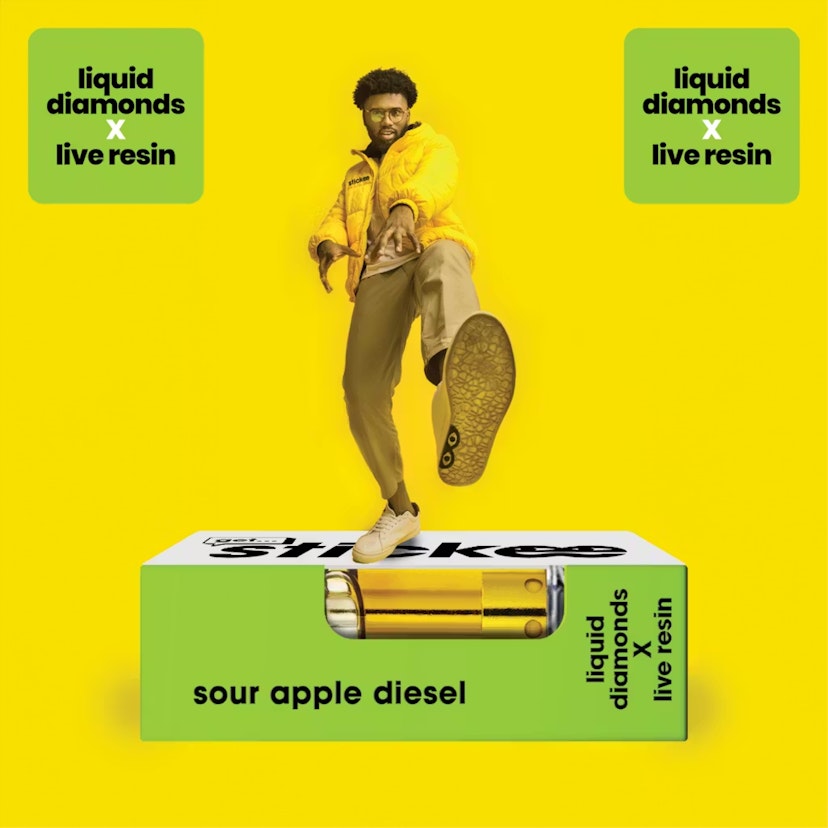 Stickee Live Resin x Liquid Diamonds Cart | Sour Apple Diesel