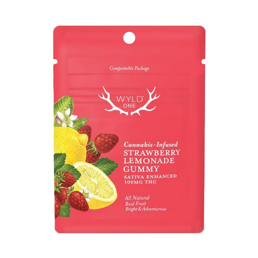 WYLD Edibles: WYLD Ones Strawberry Lemonade Gummy (S) 100mg