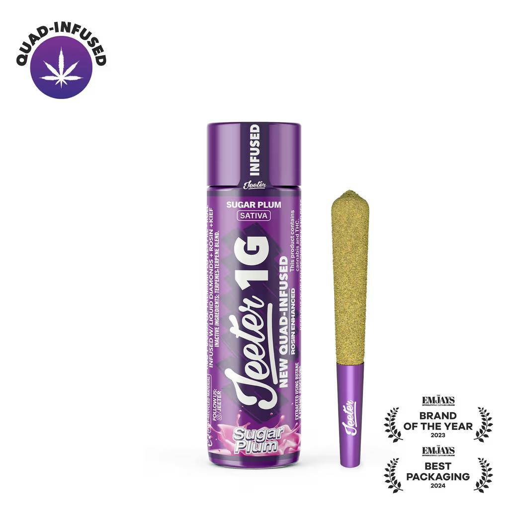 Sugar Plum Quad-Infused Jeeter Joint | 1g-2