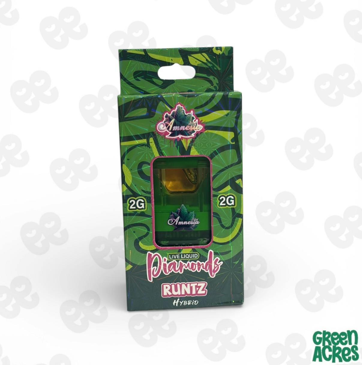 Amnesia: Runtz 2G Liquid Diamond Vape Disposable | Green Acres