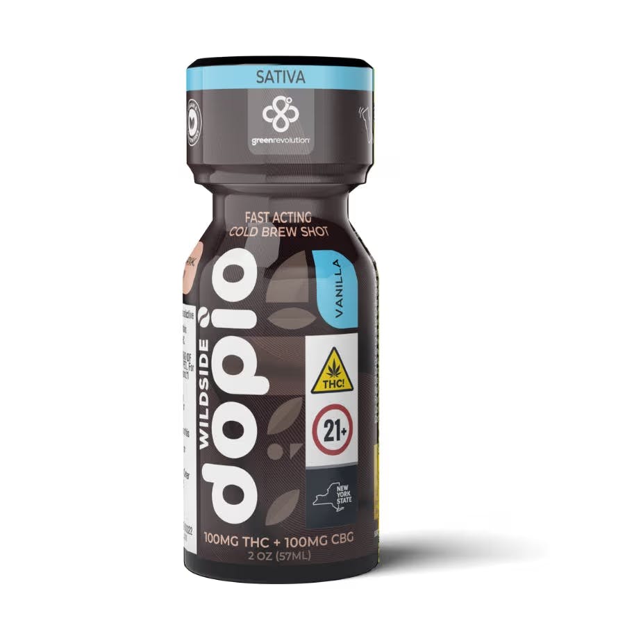 Green Revolution Vanilla 1:1 THC:CBG 100mg Dopio Cold Brew Shot