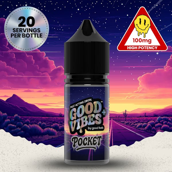 Lemon Dreams Pocket 1:1:1 (THC:CBN:CBD) - 100mg Fast-Acting Syrup - Good Vibes