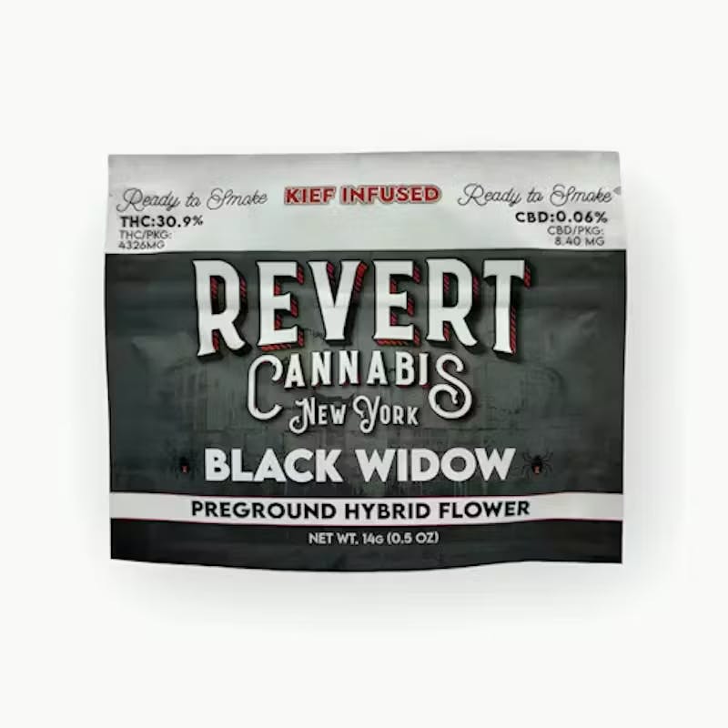 Revert Cannabis | Black Widow | Kief-Infused Ground Flower | 14g