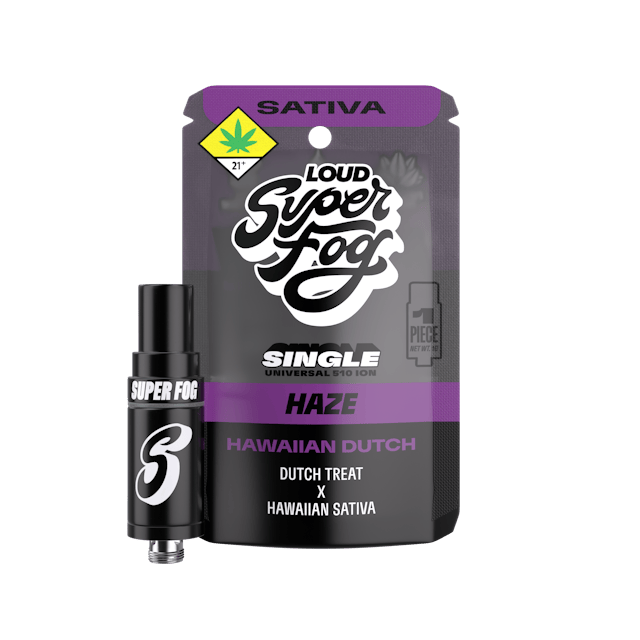 TYPE: Sativa
GENETICS: Dutch Treat x Hawaiian Sativa
CLASSIFICATION: Legacy Strain / Haze Profile

Hawaiian Dutch mixes papaya sweetness with pineapple and a clean citrus edge, all wrapped in a light haze finish. It is smooth, unfussy, and built for people who like flavor that feels natural and easy.

Powered by Mfused Hardware Technology:
1g cartridge with standard 510 threading (14mm diameter) 
Proprietary mouthpiece designed for optimized airflow and longer sessions 
Ceramic coil construction optimized for clean, consistent flavor and vapor production 
Compatible with all Super Fog devices 
Constructed from premium, cannabis-compliant materials including ceramic, glass, and stainless steel