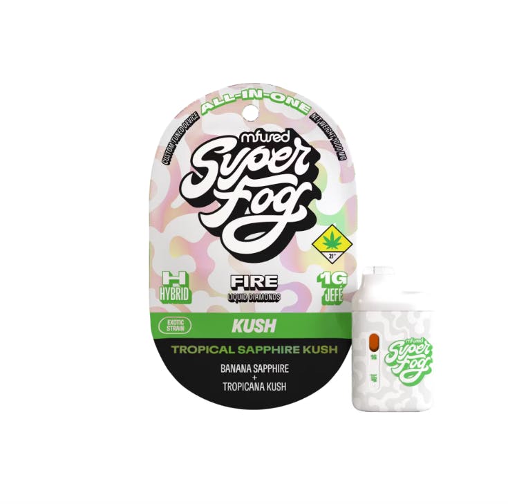 Mfused Superfog Tropical Sapphire Kush 2g Fire JefeXL Plus Vape