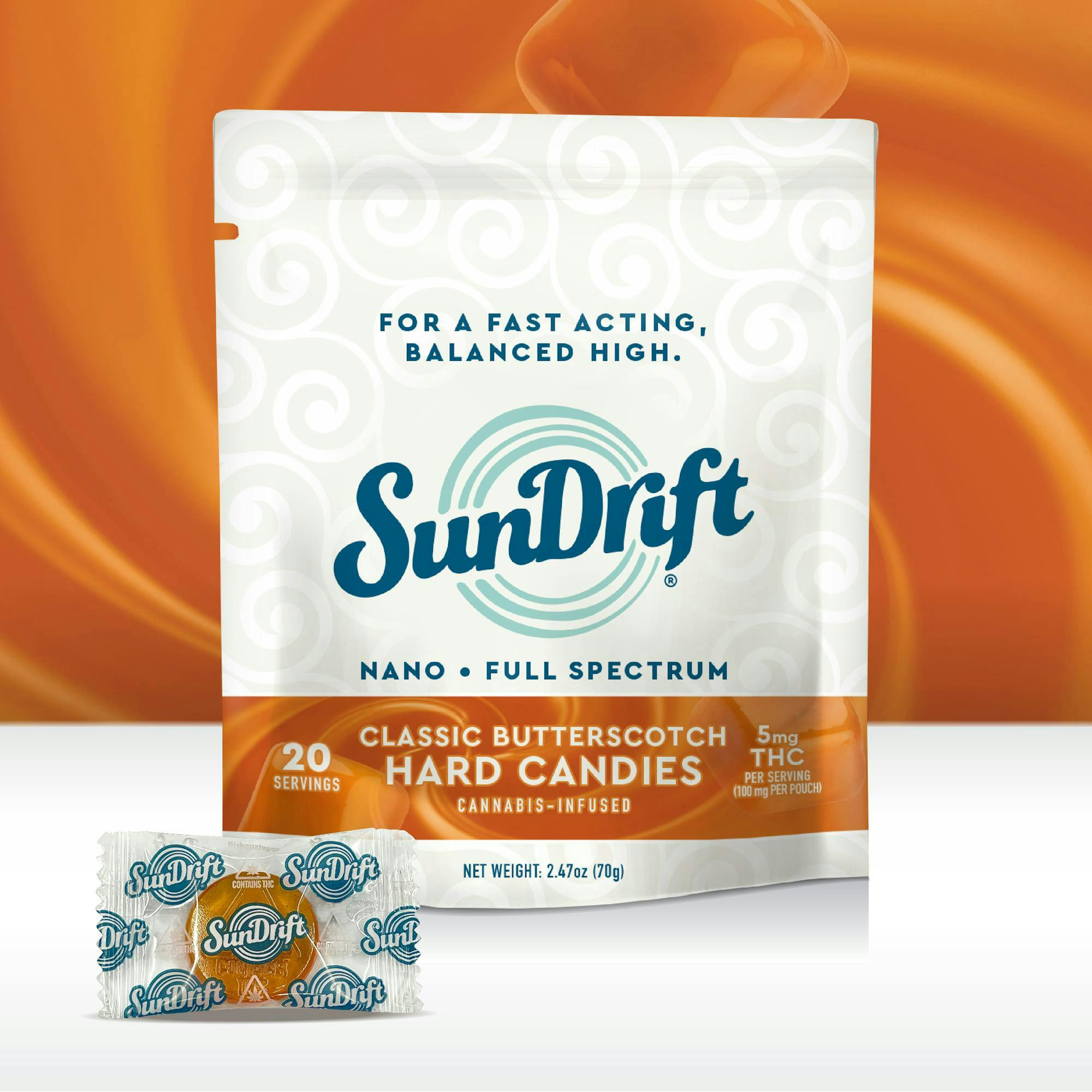 SunDrift - Butterscotch Hard Candy 20pk - 100mg by SunDrift