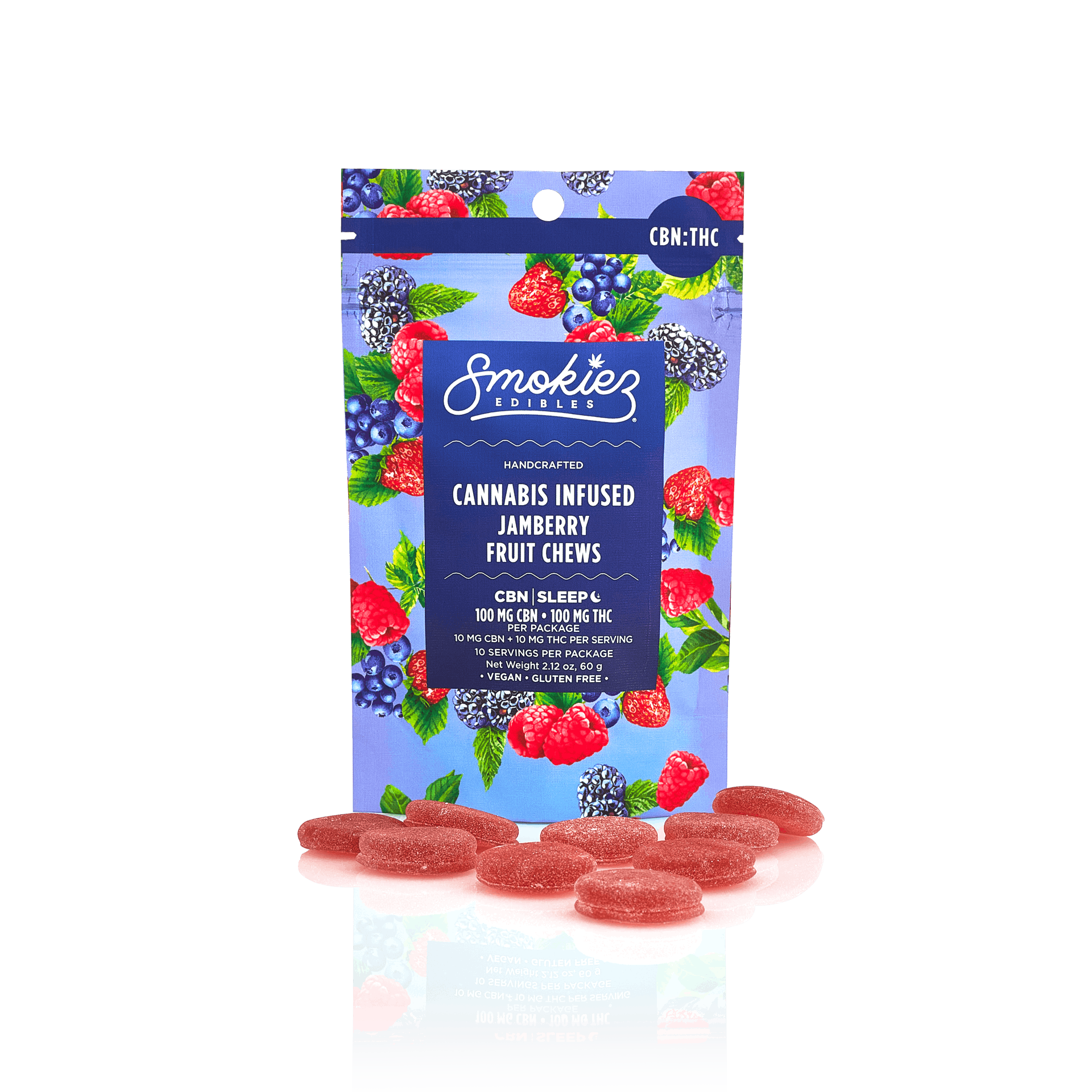 Smokiez Sour Gummies 100 MG Green Apple 1:1 (THC/CBG)