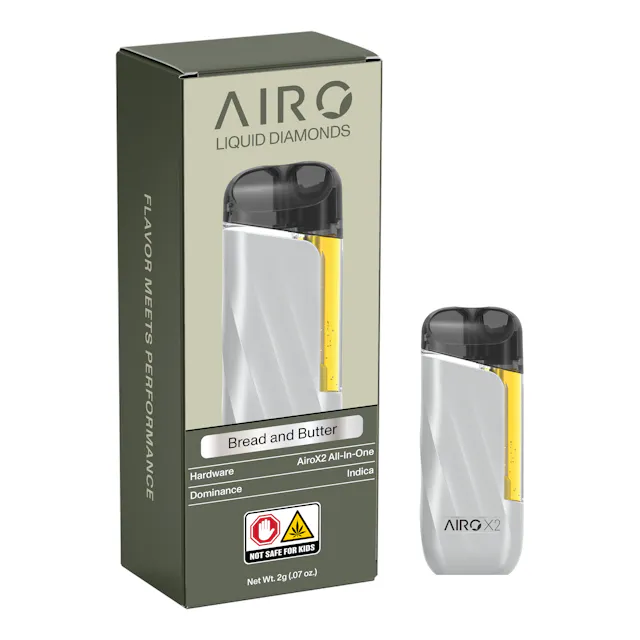Airo Liquid Diamond Disposable Bread and Butter 2g (indica, disposables)