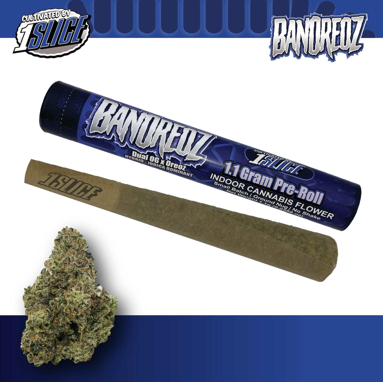 1Slice | 1.1g Pre-Roll | Banoreoz