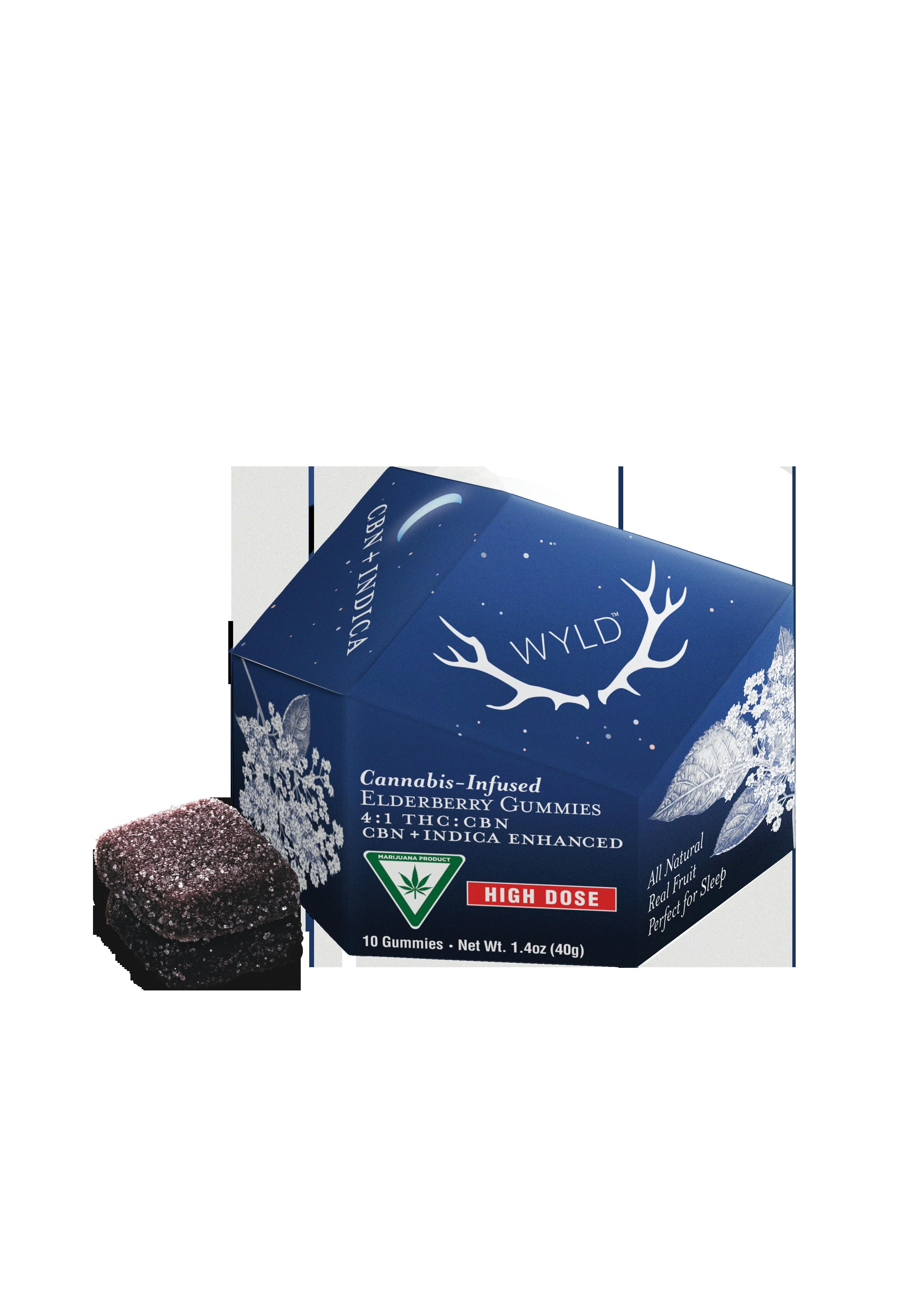 Wyld - Gummies - 200mg - 4:1 THC/CBN - Elderberry - Indica | Cloud