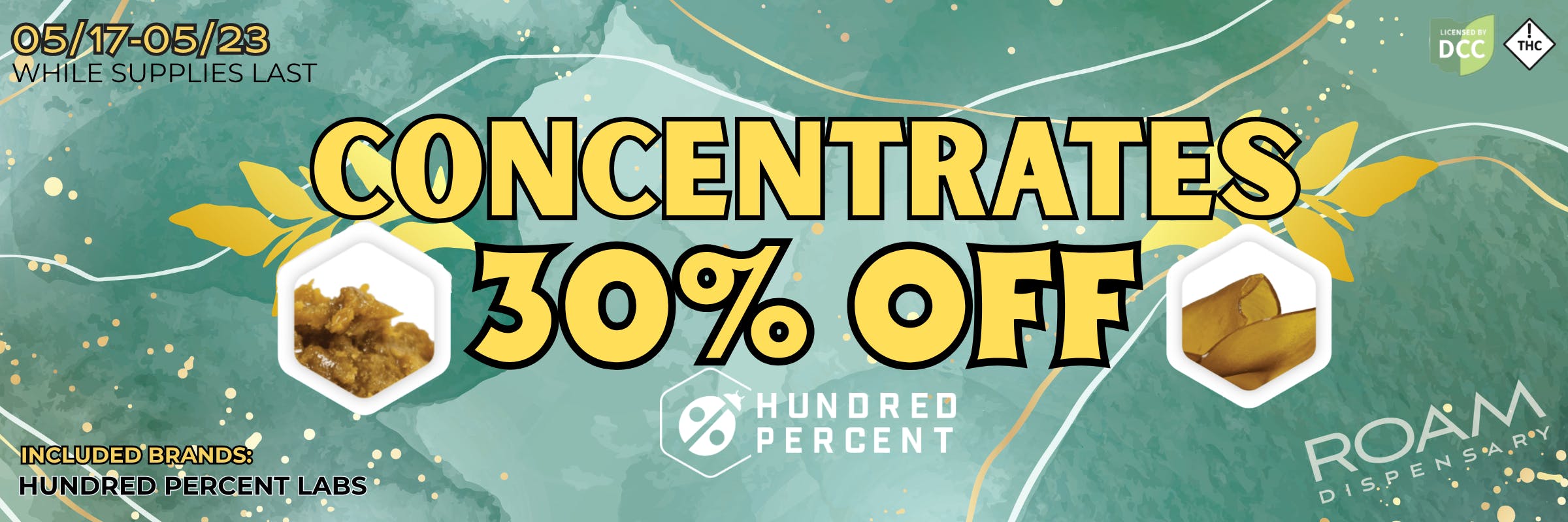 30% Off Concentrates from Hundred Percent Labs from 05/17-05/23