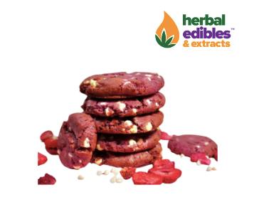 Herbal Edibles | Strawberry White Chocolate Chip Cookies | 100mg (Medical)