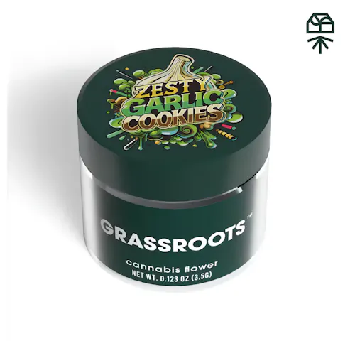 Grassroots – Indoor Flower – Zesty Garlic Cookies – 3.5g-active