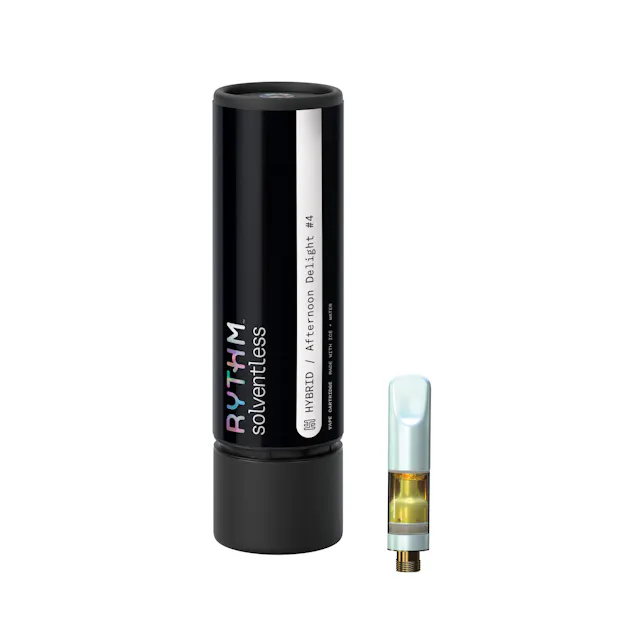 Rythm Solventless Live Rosin Cart Afternoon Delight #4 .5g (hybrid, live rosin cartridge)