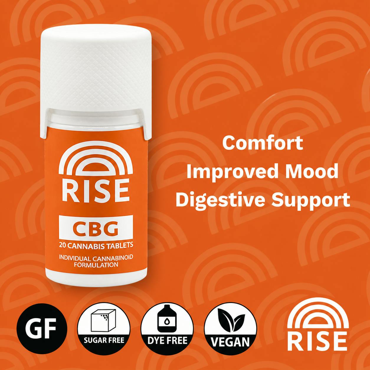 Rise - 200mg CBG Tablets - 20ct