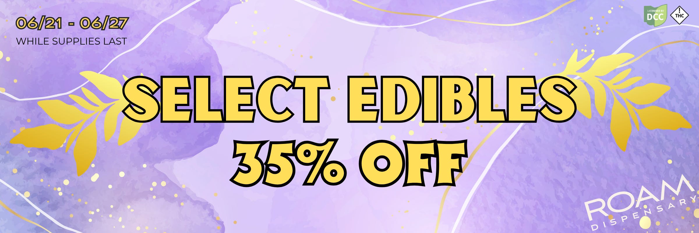 35% off select edibles