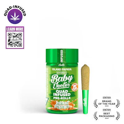 Jeeter - 5-Pack .5g Quad Infused Prerolls - Island Papaya - PRE_ROLLS by Jeeter at King of Budz