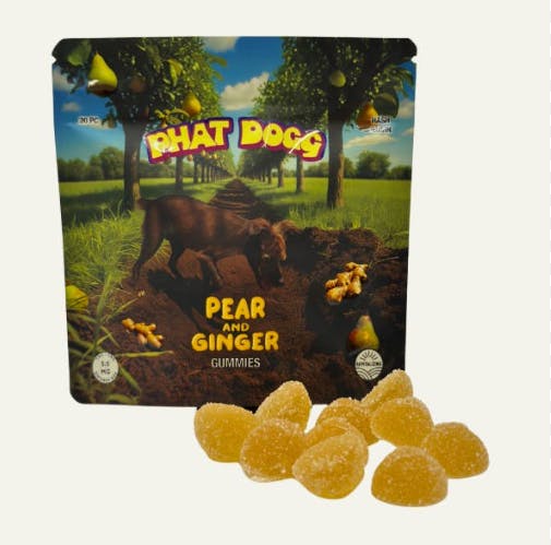 Product: Phat Dogg | Pear and Ginger | Hash Rosin Gummies - 20pcs