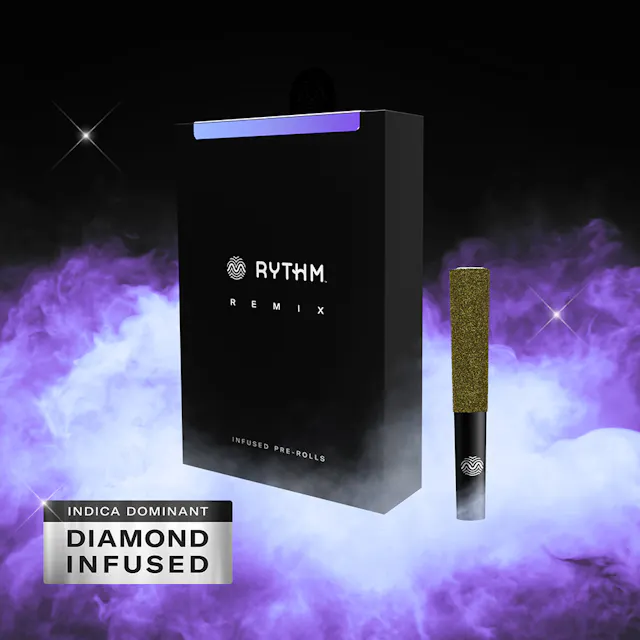 Rythm Infused Pre-Roll Pack Blueberry Kush (I) 5pk/2.5g (indica, infused pre roll packs)