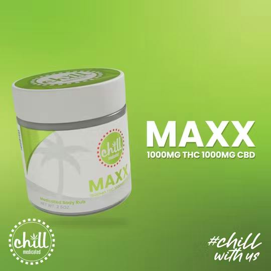 Chill Medicated - Body Rub - - 1:1 THC+CBD - **MAXX**