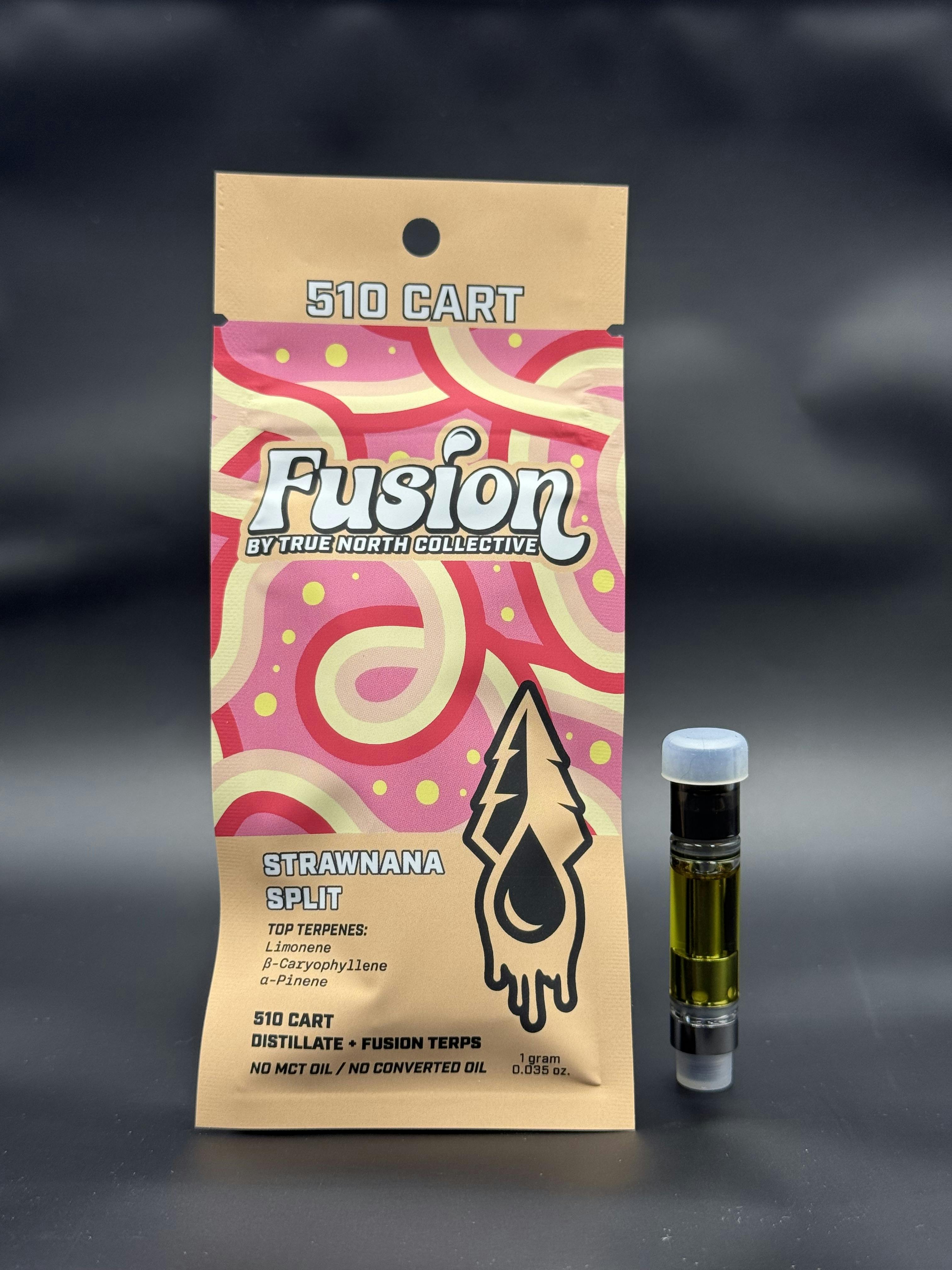 Product: True North Cartridges | Strawnana Split Fusion Distillate Cartridge | 1g
