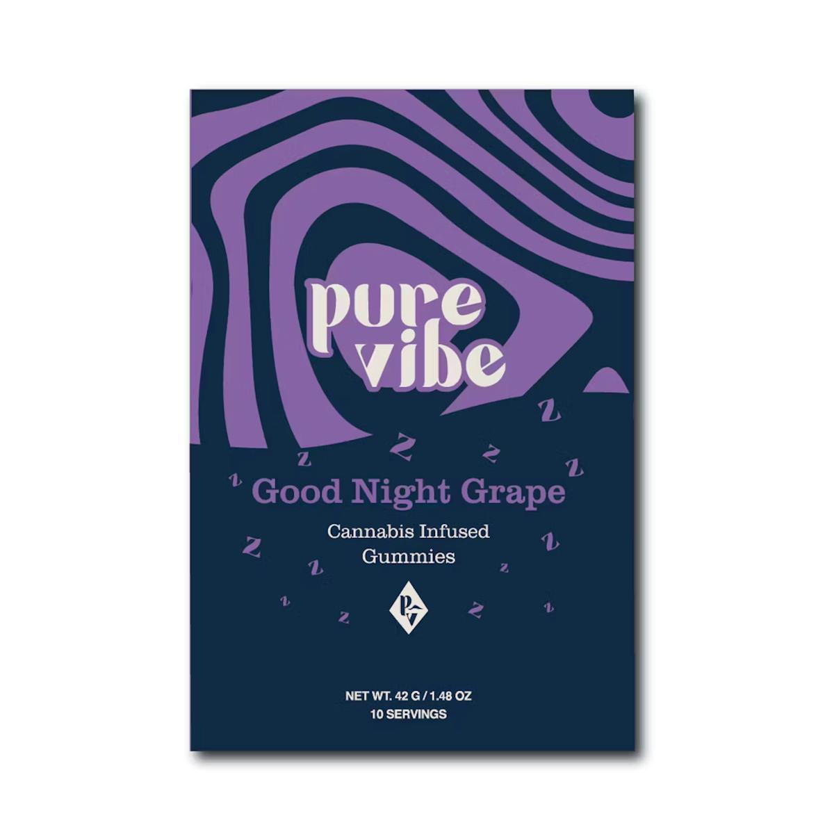Photo of Pure Vibe Good Night Grape Infused Gummies 10pk