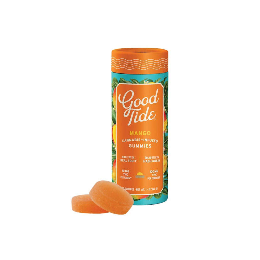 WYLD Edibles: Good Tide Hash Rosin Mango Gummies 100mg