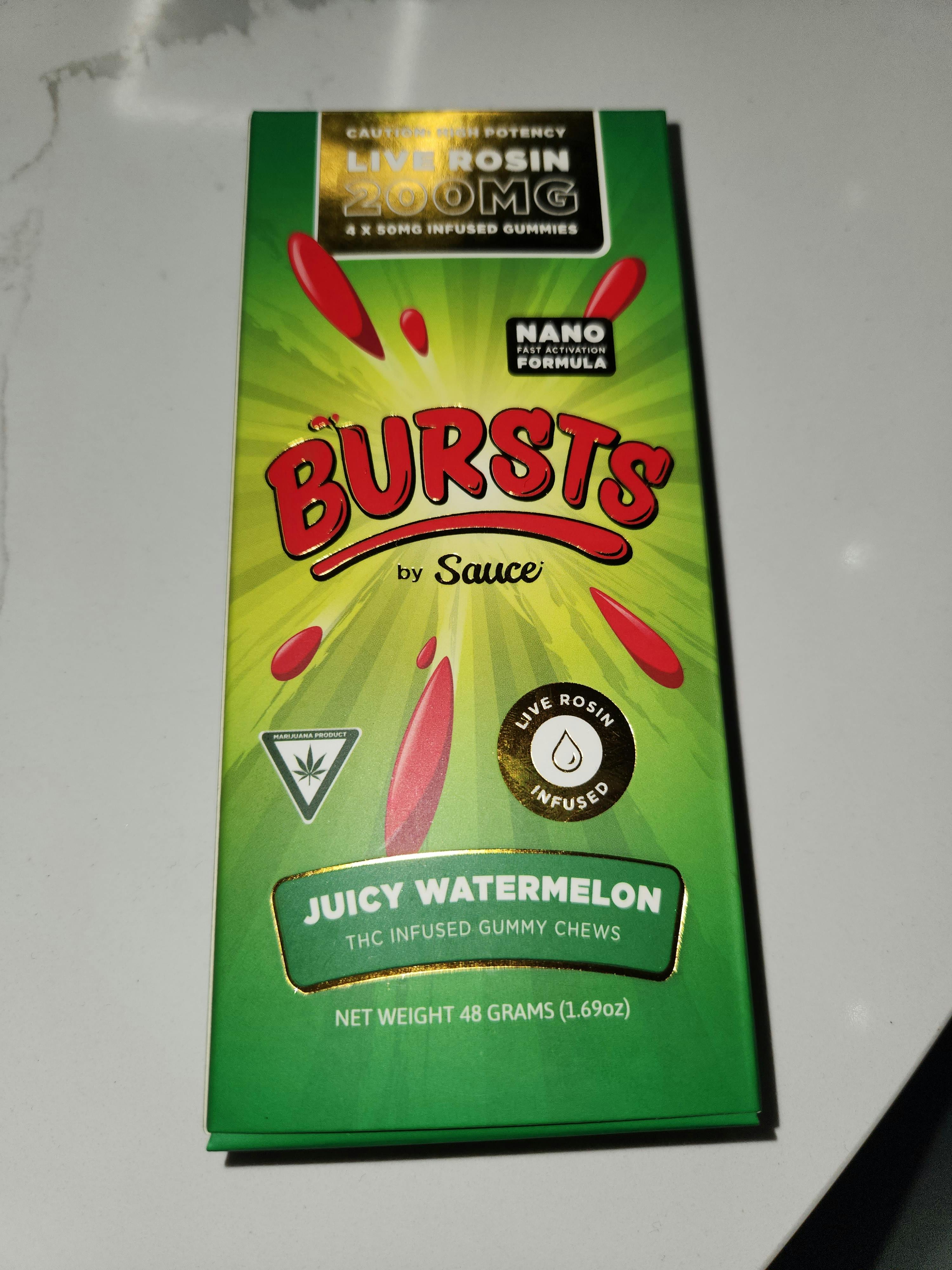 Sauce - 200mg Live Rosin Gummies - Juicy Watermelon