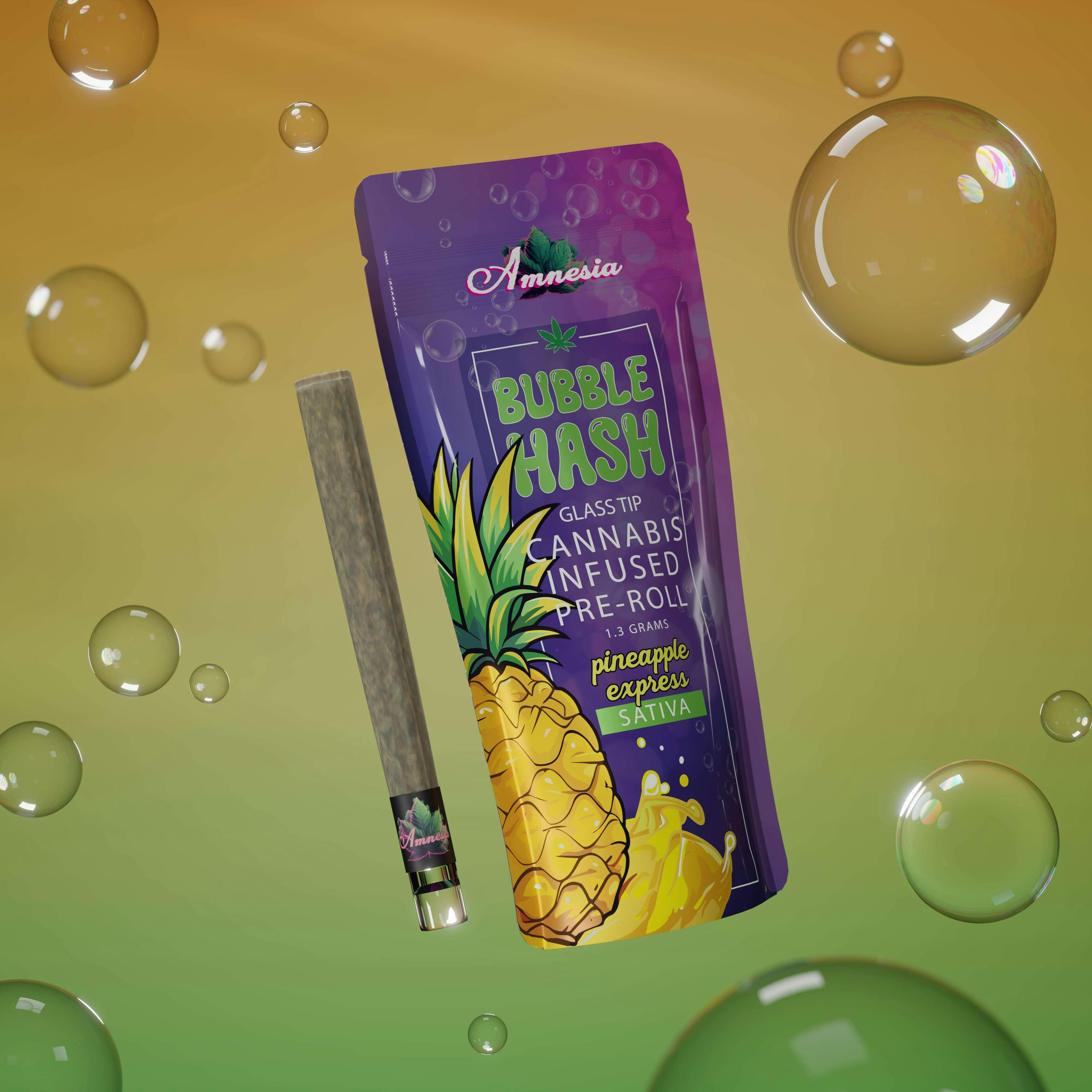 Amnesia - 1.3g Bubble Hash Infused Preroll - Pineapple Express
