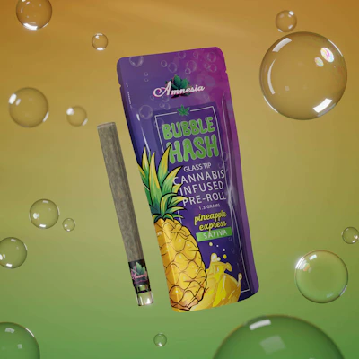 Amnesia - 1.3g Bubble Hash Infused Preroll - Pineapple Express