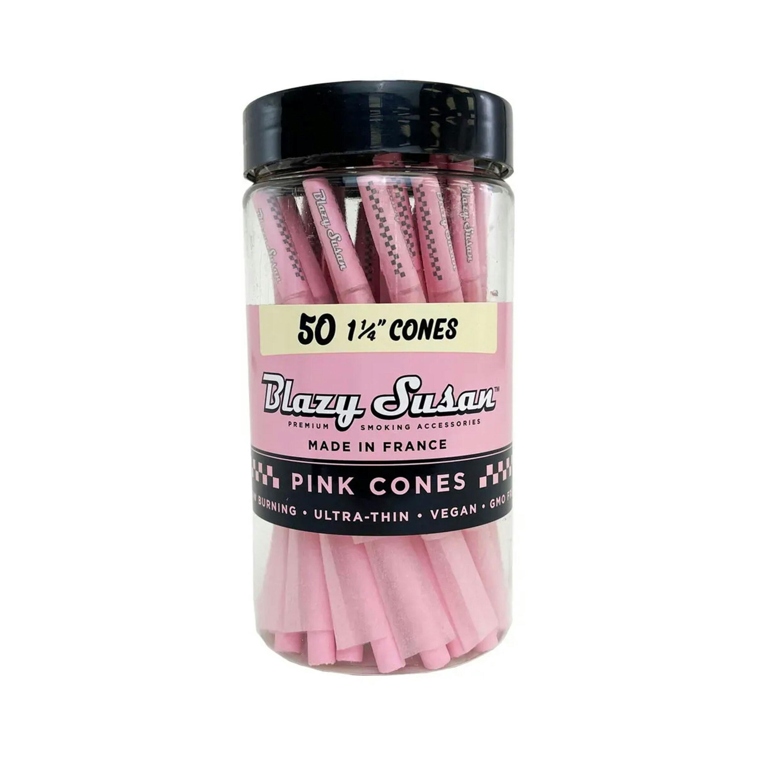Blazy Susan – Pink Pre Rolled Cones Jar 1-1/4 – 50 Count