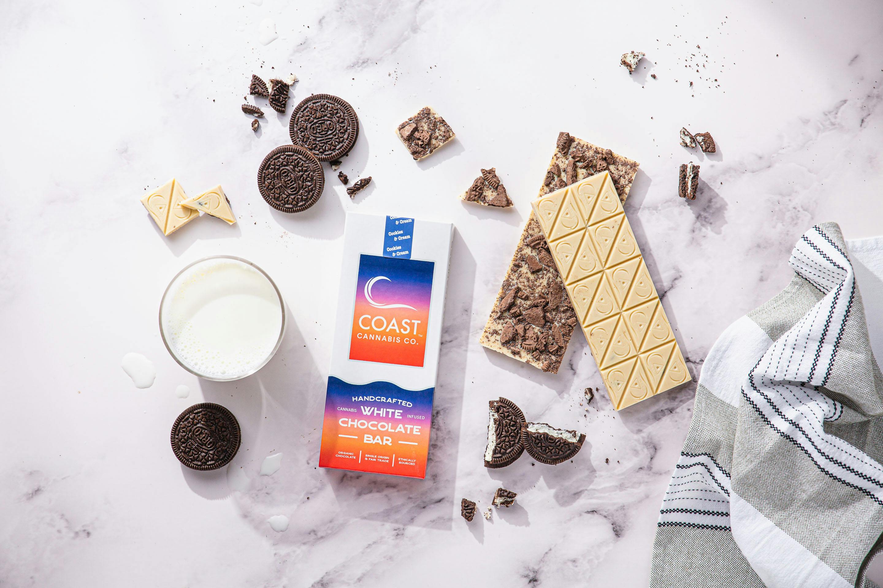 Cookies & Cream | White Chocolate Bar | 20 Piece (100mg)-0