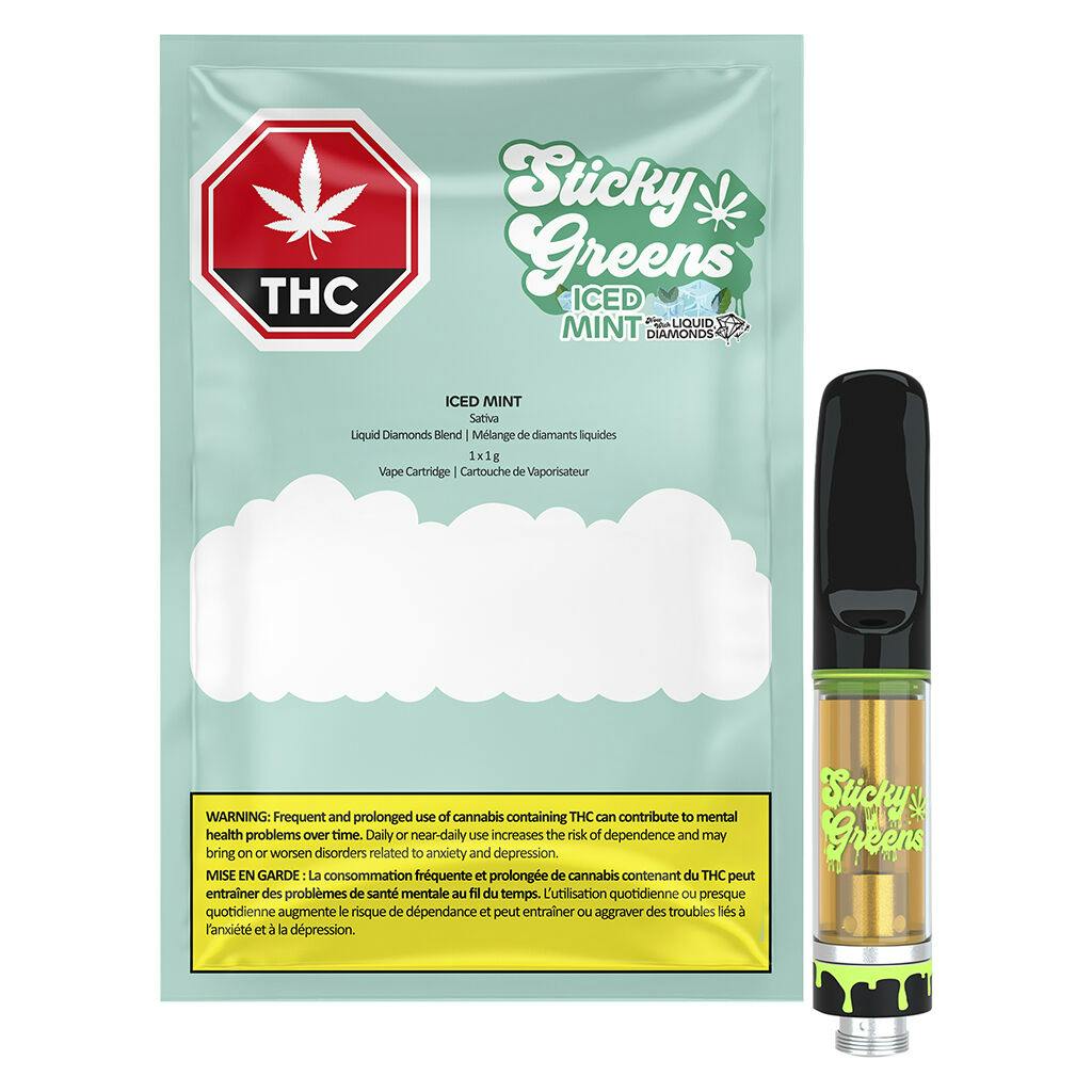 Iced mint liquid diamond blend vape