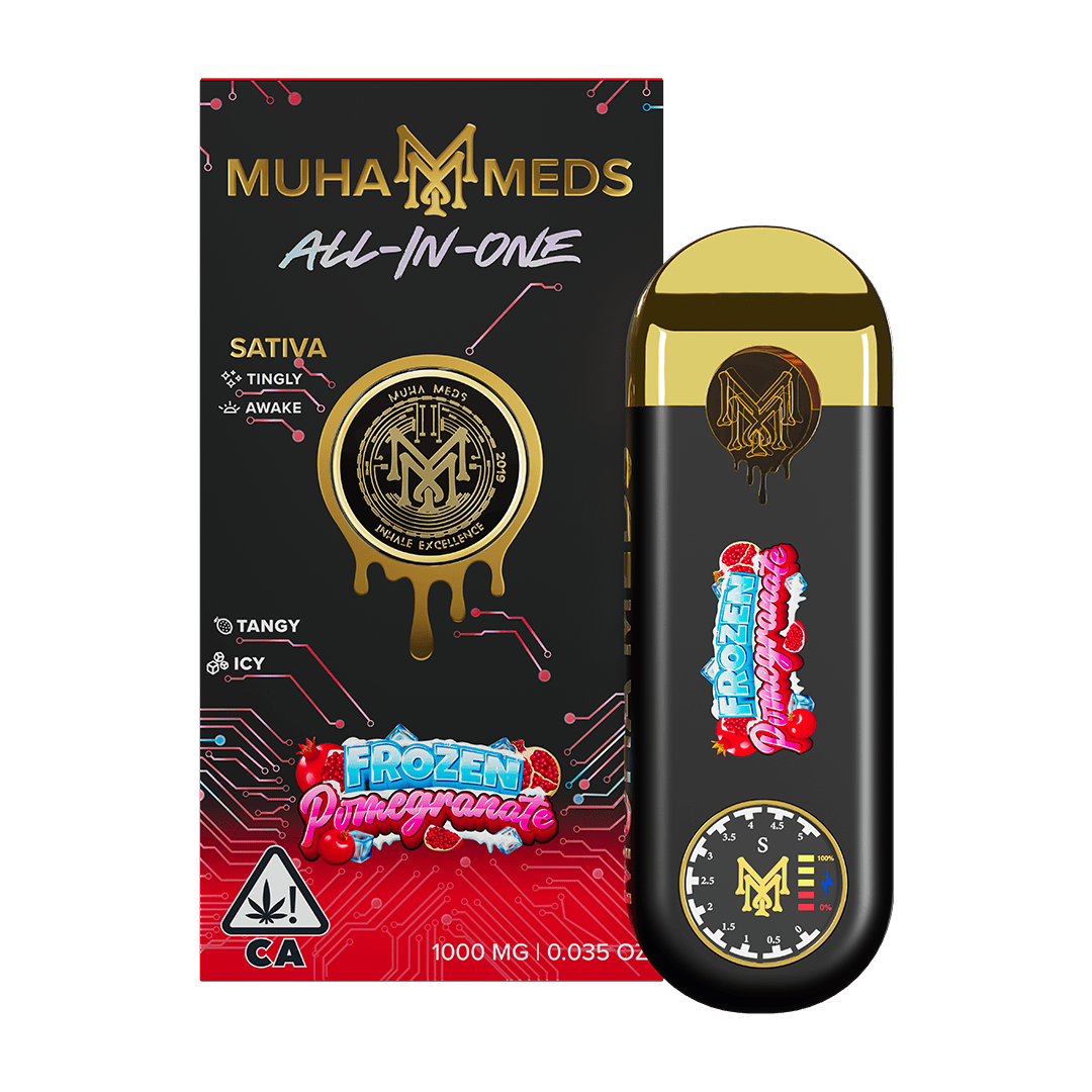 Muha Meds | Frozen Pomegranate | Disposable Vape | 2g | Indica | Twisted  Bee - REC