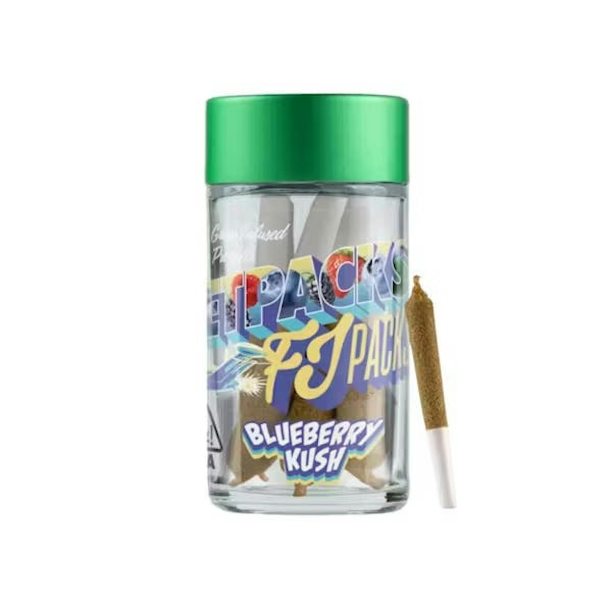 Photo of JetPacks | Blueberry Kush | 3g | Pre-rolls | 5pk Infused