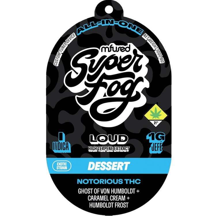 Super Fog: Notorious THC (Dessert) - Loud High Terpene Extract Disposable Cartridge