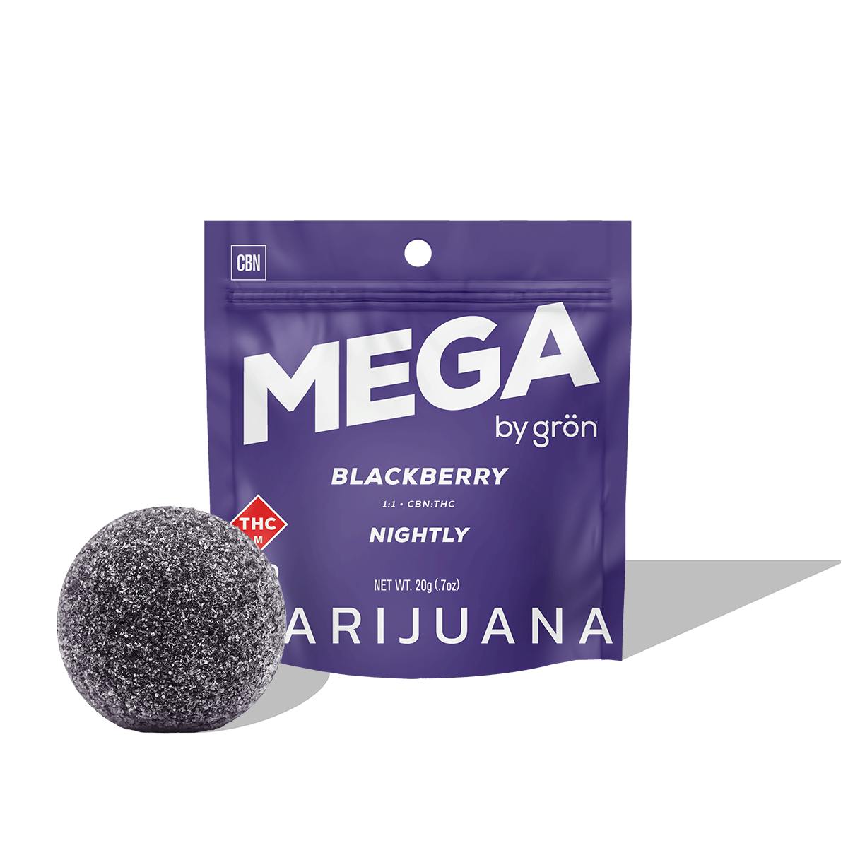 Photo of 1:1 Blackberry Mega Pearl | CBN/THC | 10pk