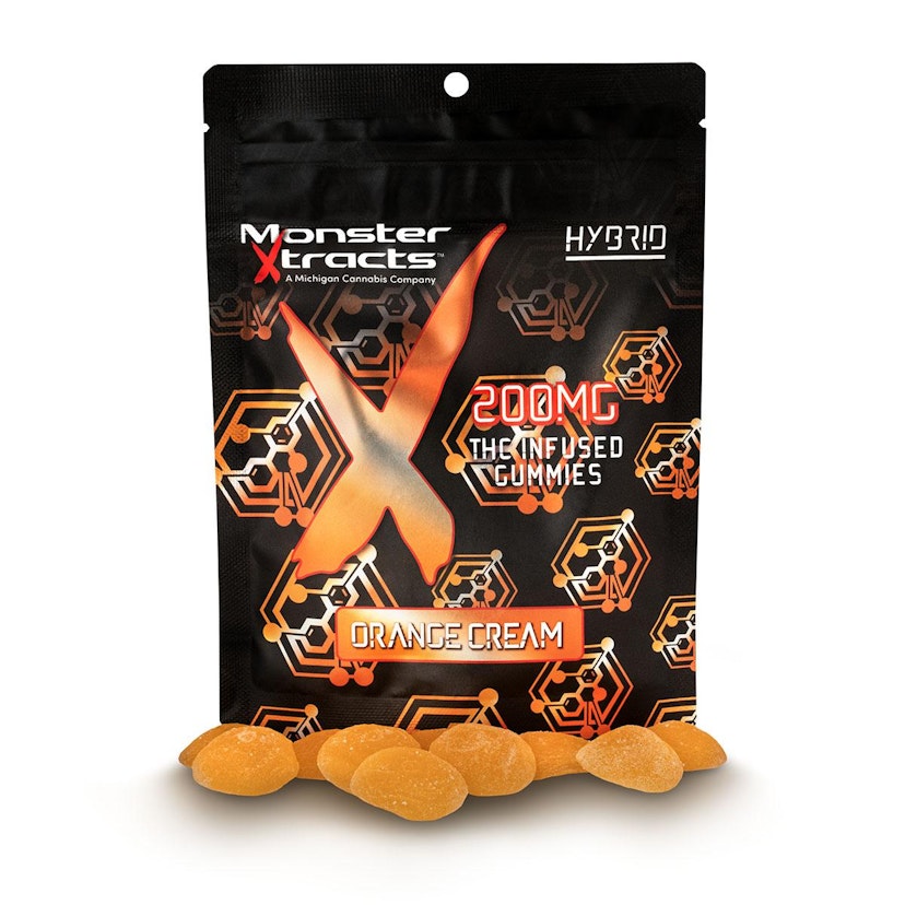 Monster Xtracts | Gummies - Orange Cream (Hybrid) - 200mg