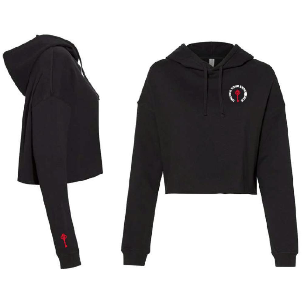 Black Cropped Hoodie - Unlock Your Experience