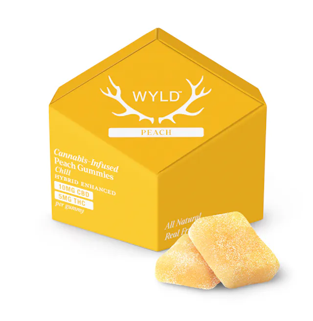 Wyld Gummies Peach 100mg CBD : 50mg THC (hybrid, 1.4g)
