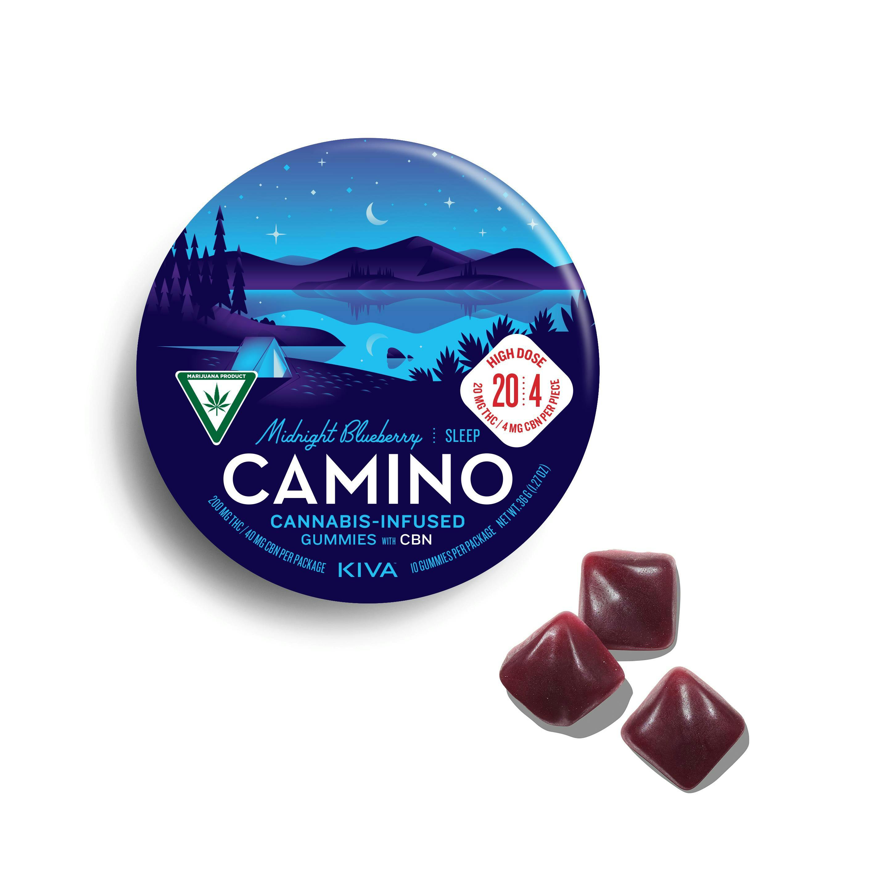 Camino - 200mg THC : 40mg CBN Gummies - Midnight Blueberry