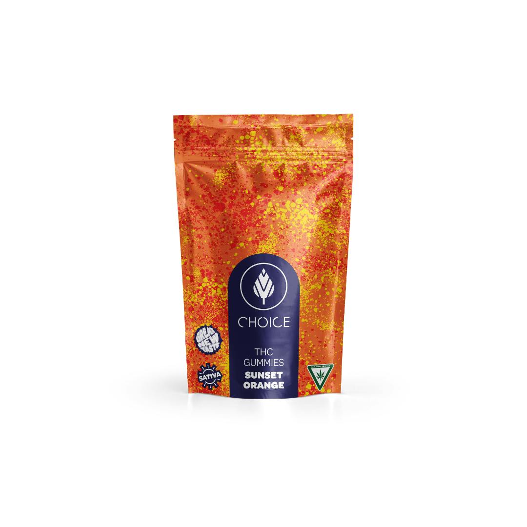 Product: Choice | Sunset Orange | Gummies | 200mg | Sativa