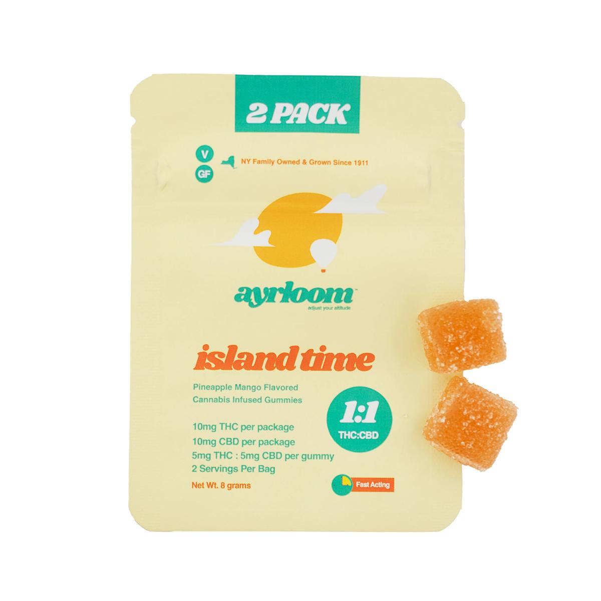 Image of Island Time | 10mg 1:1 Gummies (5mg/2ct)