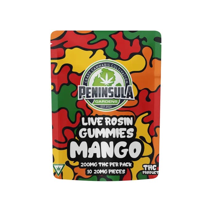Peninsula - 200mg Live Rosin Gummies - Mango