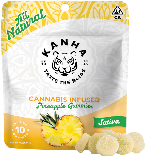 Sativa Pineapple Gummies (10pk)-active